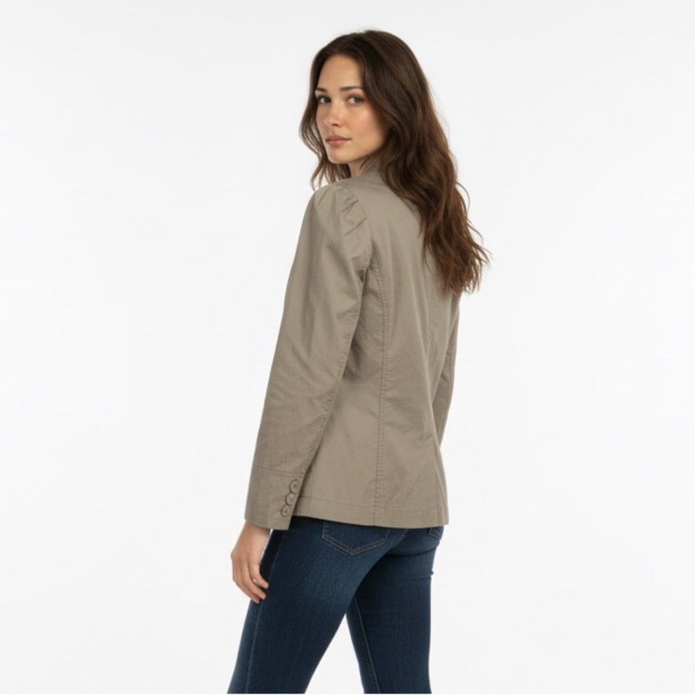 INC International Concepts Womens Jacket Taupe Double Breasted‎ Mandarin XL